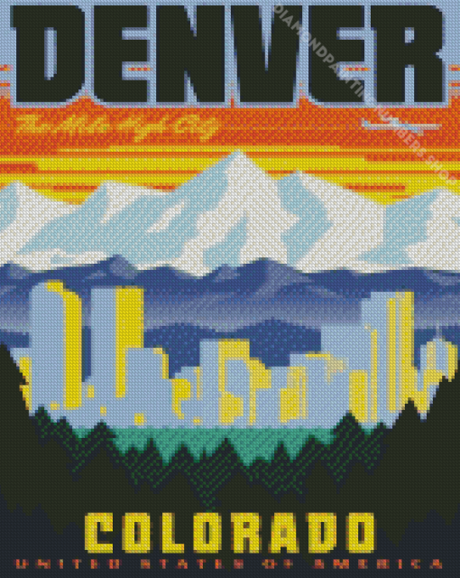 Denver City Poster Diamond Painting