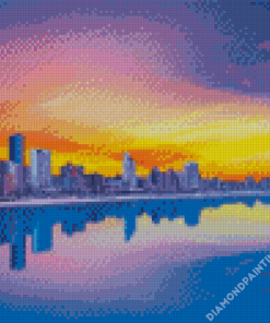 Durban City At Sunset Diamond Painting