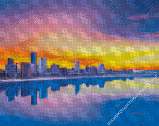 Durban City At Sunset Diamond Painting