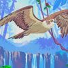 Eagle Over Waterfall Diamond Painting