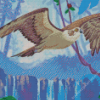 Eagle Over Waterfall Diamond Painting