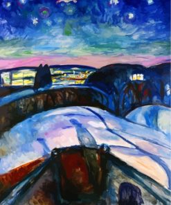 Edvard Munch Starry Night Diamond Painting