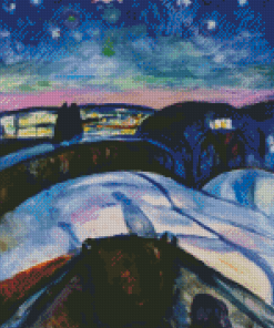 Edvard Munch Starry Night Diamond Painting