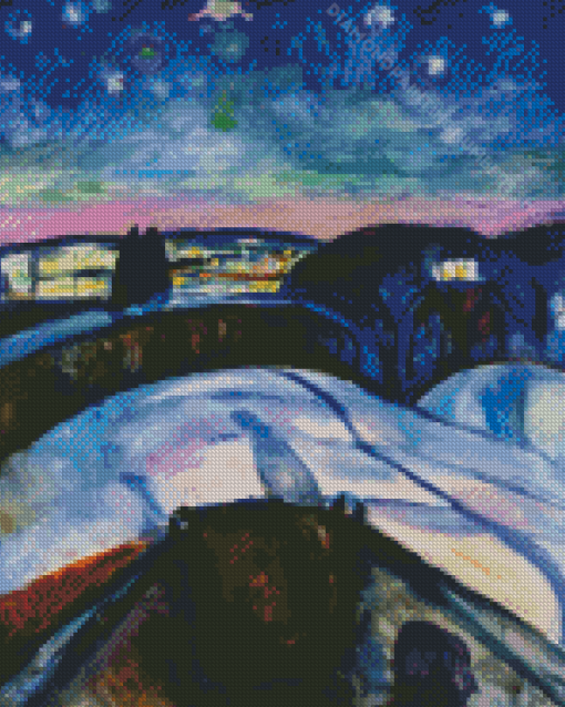 Edvard Munch Starry Night Diamond Painting