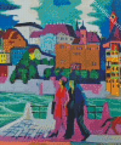 View of Basel and the Rhine Diamond Painting