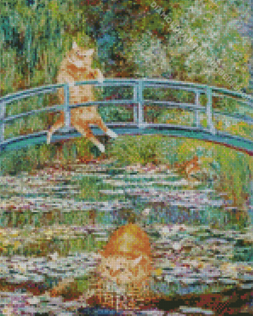 Fat Cats By Monet Claude Diamond Painting