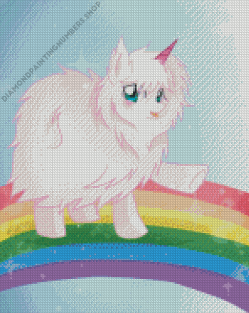 Fluffy Unicorn Diamond Painting