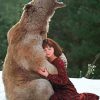 Girl And Bear Diamond Painting