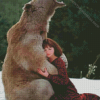 Girl And Bear Diamond Painting