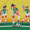 Girls Soccer Art Diamond Painting