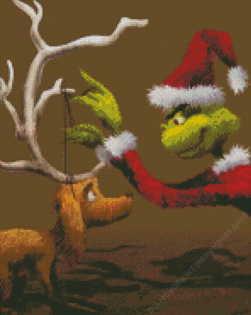 Grinch Max The Dog Diamond Painting