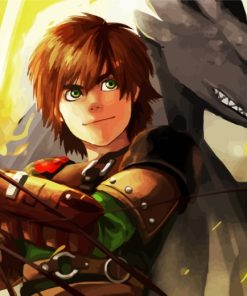 Hiccup and Dragon Animation Diamond Painting