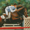 Horse Jumping Diamond Painting