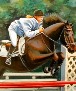 Horse Jumping Diamond Painting