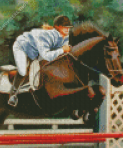 Horse Jumping Diamond Painting