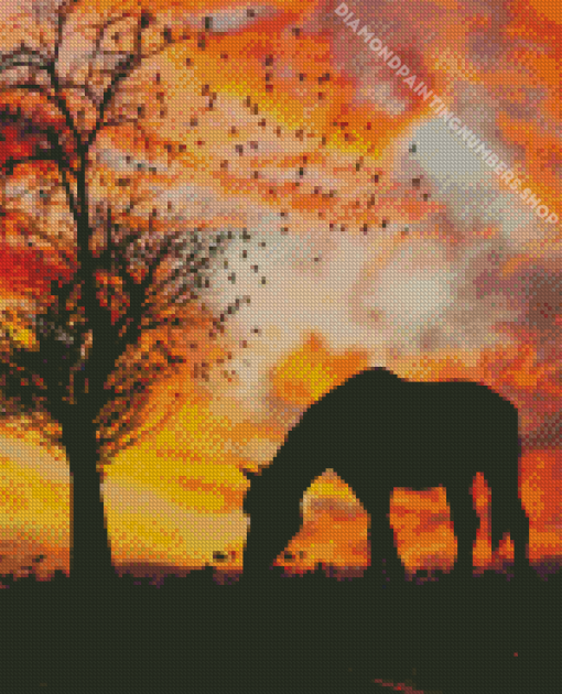 Horse Silhouette Diamond Painting