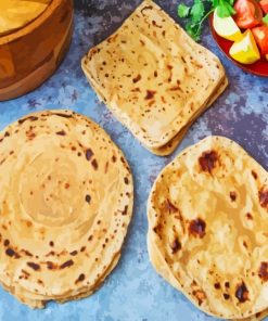 Indian Flatbread Chapati Roti Diamond Painting