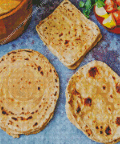 Indian Flatbread Chapati Roti Diamond Painting