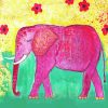 Indian Pink Elephant Art Diamond Painting