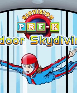 Indoor Skydiving Cartoon Diamond Painting