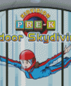 Indoor Skydiving Cartoon Diamond Painting