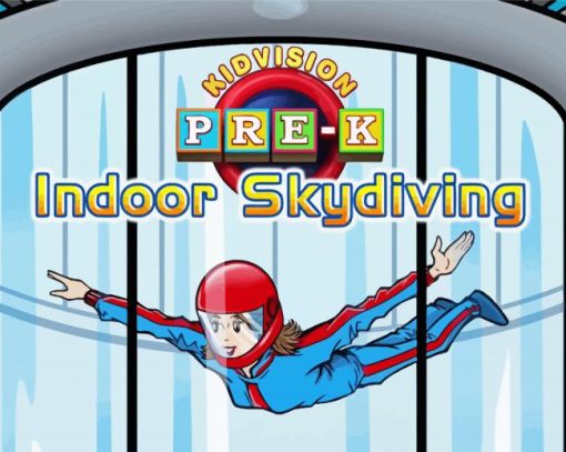 Indoor Skydiving Cartoon Diamond Painting