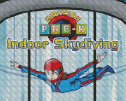 Indoor Skydiving Cartoon Diamond Painting