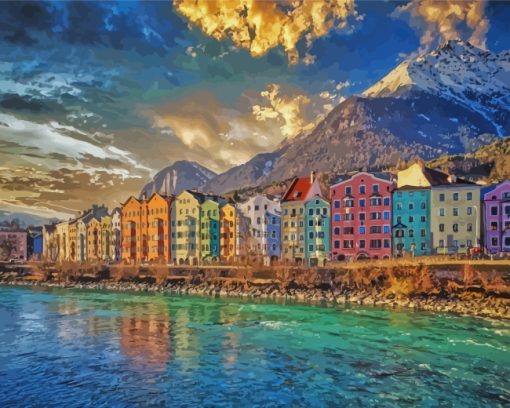 Innsbruck City In Austria Diamond Painting