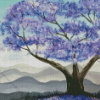 Jacaranda Tree Diamond Painting