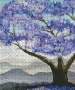 Jacaranda Tree Diamond Painting