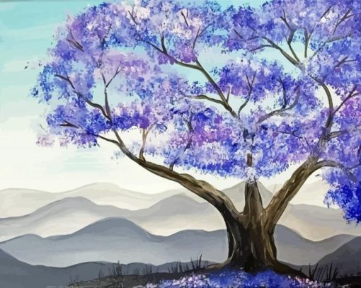 Jacaranda Tree Diamond Painting