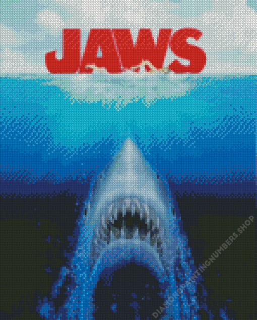 Jaws Movie Poster Diamond Painting