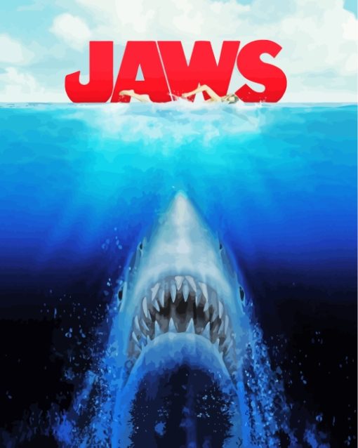 Jaws Movie Poster Diamond Painting