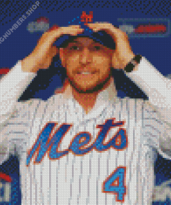 Jed Lowrie Mets Diamond Painting