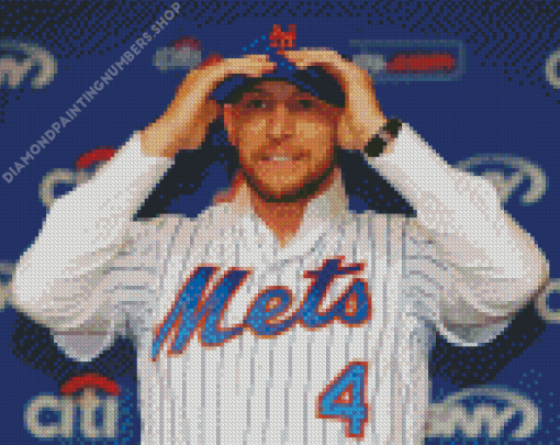 Jed Lowrie Mets Diamond Painting