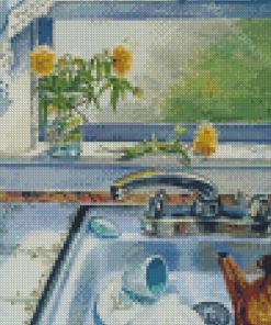 Kitchen Window Diamond Painting