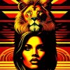 Lion And Lady Diamond Painting