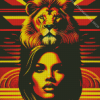 Lion And Lady Diamond Painting