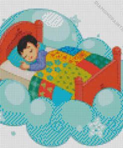 Little Boy Dreaming Diamond Painting