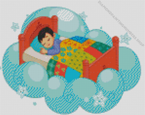 Little Boy Dreaming Diamond Painting