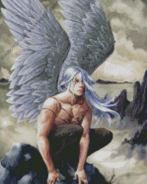 Man Angel Diamond Painting