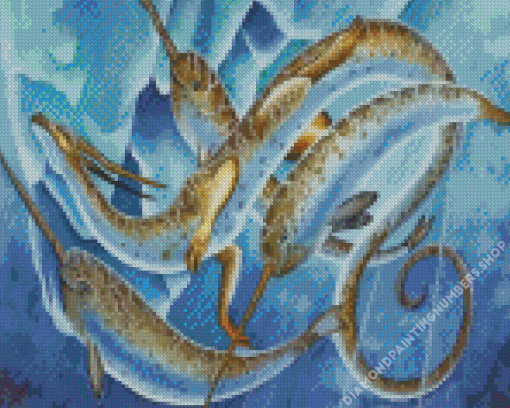 Narwhal Underwater Art Diamond Painting