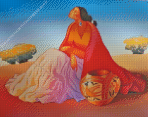 Native American Navajo Woman Diamond Painting