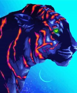 Neon Tiger Animal Diamond Painting