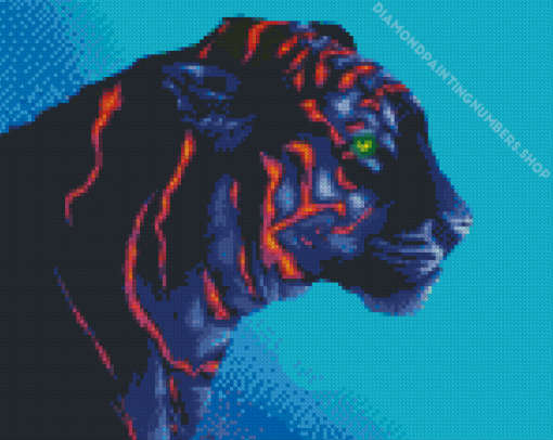 Neon Tiger Animal Diamond Painting