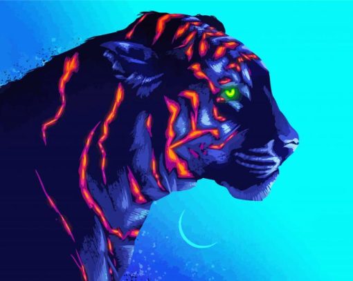 Neon Tiger Animal Diamond Painting