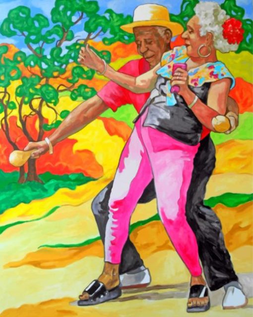 Old African Couple Diamond Painting