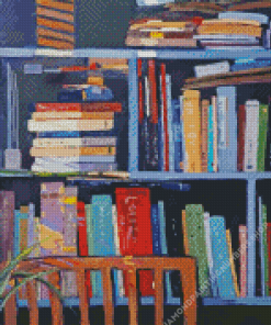 Old Bookshelf Art Diamond Painting