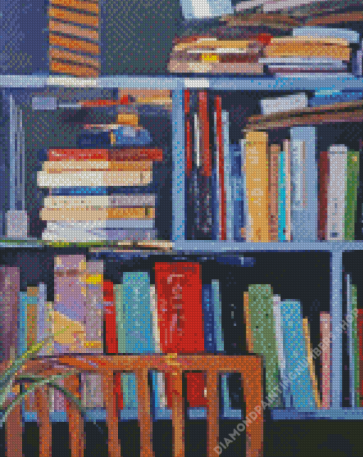 Old Bookshelf Art Diamond Painting