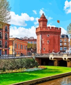 Perpignan Buildings Diamond Painting